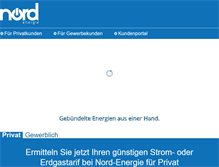Tablet Screenshot of nord-energie.de